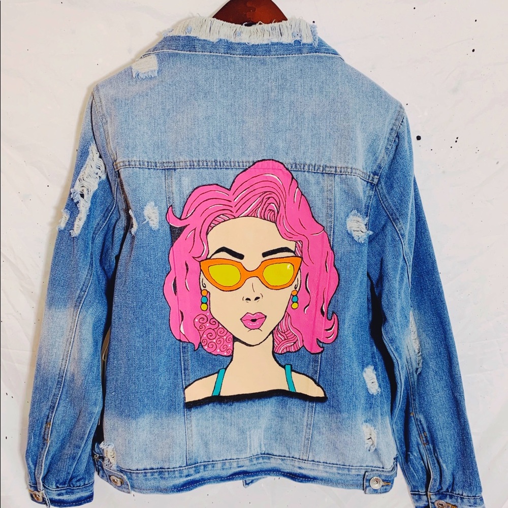 Pop Art Girl Jean Jacket